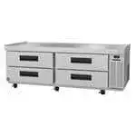 Hoshizaki Hoshizaki CR72A Steelheart Series 72.5" 4 Drawer Refrigerated Chef Base with Marine Edge Top - 115 Volts
