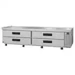 Hoshizaki Hoshizaki CR98A Steelheart Series 98" 4 Drawer Refrigerated Chef Base with Marine Edge Top - 115 Volts