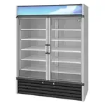 Hoshizaki Hoshizaki RM-49-HC 60'' Silver 2 Section Swing Refrigerated Glass Door Merchandiser