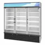 Hoshizaki Hoshizaki RM-65-HC 78'' Silver 3 Section Swing Refrigerated Glass Door Merchandiser