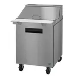 Hoshizaki Hoshizaki SR27B-12M 27'' 1 Door Mega Top Refrigerated Sandwich / Salad Prep Table