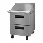 Hoshizaki Hoshizaki SR27B-12MD2 27'' 2 Drawer Mega Top Refrigerated Sandwich / Salad Prep Table