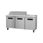 Hoshizaki Hoshizaki SR72B-12 72'' Refrigerated Sandwich / Salad Prep Table with