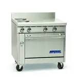 Imperial Imperial IHR-2HT Commercial Range, 36" W with (2) 18" Hot Tops and Standard Oven - 120,000 BTU