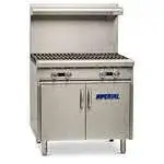 Imperial Imperial IHR-4-XB Commercial Range, 36" W with 4 Burners and Open Cabinet Base - 140,000 BTU