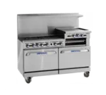 Imperial Imperial IR-2-G48-C Restaurant Gas Range, 60" W with 2 Burners (1) 48" Griddle and (1) Convection Oven & (1) Standard Oven - 209,000 BTU