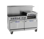 Imperial Imperial IR-4-G36-C Restaurant Gas Range, 60" W with 4 Burners (1) 36" Griddle and (1) Convection Oven & (1) Standard Oven - 253,000 BTU