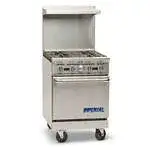 Imperial Imperial IR-4 Restaurant Gas Range, 24" W with 4 Burners and Space Saver Oven - 155,000 BTU