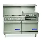 Imperial Imperial IR-6-RG24-CC Restaurant Gas Range, 60" W with 6 Burners (1) 24" Raised Griddle/Broiler and (2) Convection Ovens - 292,000 BTU