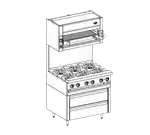 Jade Range JRLH-02R-B-36 Bistro™ Fire & Ice™ 36" 2 Drawer Refrigerated Chef Base with Top