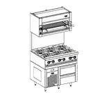 Jade Range JRLH-02S-B-36 Bistro™ Fire & Ice™ 36" 2 Drawer Refrigerated Chef Base with Top