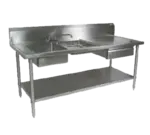 John Boos John Boos EPT6R10-DL2B-96L-X Prep Table Sink Unit