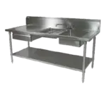 John Boos John Boos EPT6R10-DL2B-96R-X Prep Table Sink Unit
