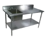John Boos John Boos EPT6R5-3048GSK-L-X Work Table With Prep Sink
