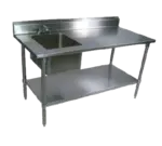 John Boos John Boos EPT6R5-3048SSK-L-X Work Table With Prep Sink