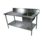 John Boos John Boos EPT8R5-3072SSK-R-X Work Table With Prep Sink
