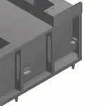 John Boos X-0207T 4" Horizontal Wire Chase for modular base work