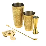 Krowne KR-BK4 Krowne Basic Gold Lattice 5-Piece Cocktail Kit