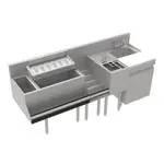 Krowne Metal Krowne KR24-MT74-10 Royal Series 74” Workstation with 8” elixir well