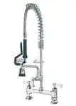 Krowne Metal Krowne Metal 18-606L Krowne Royal Series Space Saver Pre-Rinse Assembly with Add-On Faucet with 6" Spout