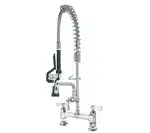 Krowne Metal Krowne Metal 18-608L Krowne Royal Series Space Saver Pre-Rinse Assembly with Add-On Faucet with 8" Spout
