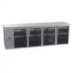 Krowne Metal Krowne Metal BS108 Silver 4 Solid Door Refrigerated Back Bar Storage Cabinet, 115 Volts