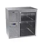 Krowne Metal Krowne Metal BS36 Silver 1 Solid Door Refrigerated Back Bar Storage Cabinet, 115 Volts
