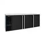 Krowne Metal Krowne Metal BS84 Silver 3 Solid Door Refrigerated Back Bar Storage Cabinet, 115 Volts