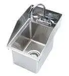 Krowne Metal Krowne Metal HS-1220 20 Gauge Stainless Steel 10-3/8" x 14" x 9" 1 Compartment Drop-In Sink / Deck Mounted Gooseneck Faucet