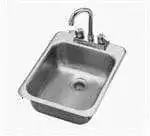 Krowne Metal Krowne Metal HS-1317 20 Gauge Stainless Steel 10" x 12" x 5-1/2" 1 Compartment Drop-In Sink / Deck Mounted Gooseneck Faucet