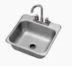 Krowne Metal Krowne Metal HS-1515 20 Gauge Stainless Steel 12" x 10" x 5-3/16" 1 Compartment Drop-In Sink / Faucet Included