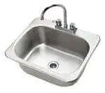 Krowne Metal Krowne Metal HS-2017 20 Gauge Stainless Steel 17-3/4" x 12-3/4" x 7-3/4" 1 Compartment Drop-In Sink / Deck Mounted Gooseneck Faucet