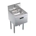 Krowne Metal Krowne Metal KR19-18ST-E Underbar Sink Unit, Compartment with and / - 18"W x 19"D