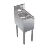 Krowne Metal Krowne Metal KR19-1C-E Underbar Sink Unit, Compartment with and / - 12"W x 19"D