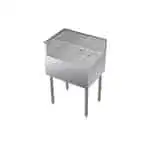 Krowne Metal Krowne Metal KR19-C24L Underbar Drainboard, Freestanding with 6-1/2"H Backsplash - 24"W x 19"D