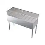 Krowne Metal Krowne Metal KR19-C48L Underbar Drainboard, Freestanding with 6-1/2"H Backsplash - 48"W x 19"D