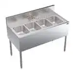 Krowne Metal Krowne Metal KR24-44C Underbar Sink Unit, Compartment with and / - 48.00"W x 24.00"D