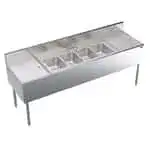Krowne Metal Krowne Metal KR24-74C Underbar Sink Unit, Compartment with and / - 84.00"W x 24.00"D
