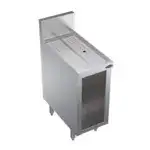 Krowne Metal Krowne Metal KR24-S12 Underbar Drainboard, Freestanding with 6-1/2"H Backsplash Open Front Base - 12"W x 24"D