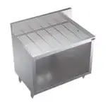 Krowne Metal Krowne Metal KR24-S36 Underbar Drainboard, Freestanding with 6-1/2"H Backsplash Open Front Base - 36"W x 24"D