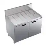 Krowne Metal Krowne Metal KR24-SD36 Underbar Drainboard, Freestanding with 6-1/2"H Backsplash Cabinet Base with Hinged Doors - 36"W x 24"D