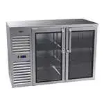 Krowne Metal Krowne Metal NS52 Silver 2 Solid Door Refrigerated Back Bar Storage Cabinet, 115 Volts