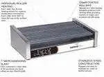 NEMCO NEMCO 8033SX-SLT-230 Roll-A-Grill® 23.75'' Slanted Top Countertop Hot Dog Roller Grill with Individual Controls, 230 Volts