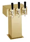 Perlick Perlick Corporation 4006-2BTF Tee Draft Beer Tower, Countertop, Glycol-Cooled - 9-1/8"W x 12-15/16"H