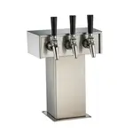 Perlick Perlick Corporation 4006-3BPC Tee Draft Beer Tower, Countertop, Glycol-Cooled - 9-1/8"W x 12-15/16"H