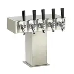 Perlick Perlick Corporation 4006-5B Tee Draft Beer Tower, Countertop, Glycol-Cooled - 14-5/8"W x 12-15/16"H