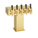 Perlick Perlick Corporation 4006-5BTF Tee Draft Beer Tower, Countertop, Glycol-Cooled - 14-5/8"W x 12-15/16"H