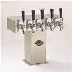 Perlick Perlick Corporation 4006-6B Tee Draft Beer Tower, Countertop, Glycol-Cooled - 17-3/8"W x 12-15/16"H