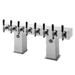 Perlick Perlick Corporation 4006-8BPC Bridge Tee Draft Beer Tower, Countertop, Glycol-Cooled - 33-1/8"W x 12-15/16"H