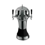 Perlick Perlick Corporation 4056BK4BPC Roma Draft Beer Tower, Countertop, Glycol-Cooled - 8-1/8" Diameter x 20-1/2"H